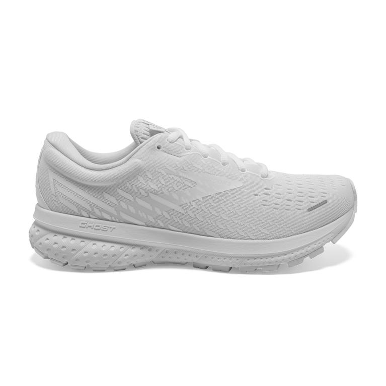 Brooks Ghost 13 Men's Road Running Shoes - White/White (76581-USCW)